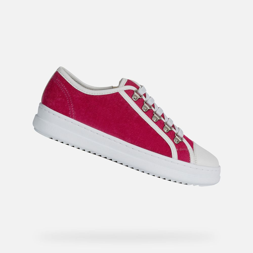 Geox Sneakers Red/White Pontoise - Geox Womens Shoes - ECQDFB764